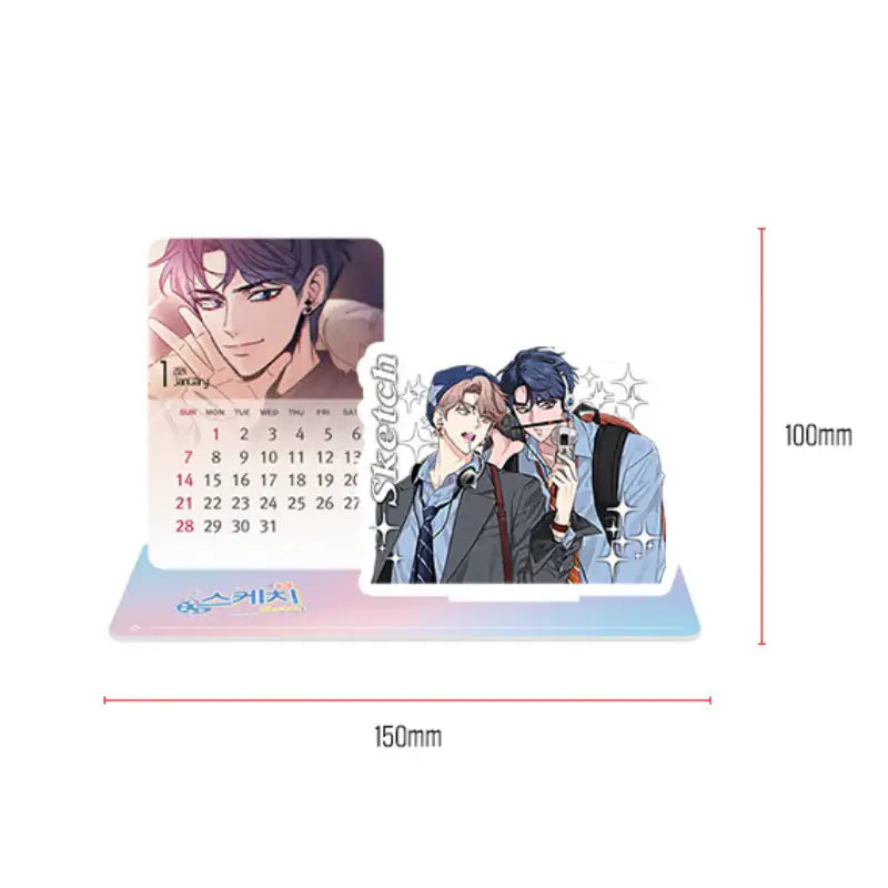Sketch 2024 Photo Card Calendar Acrylic Stand - Daewon & Book - Calendars - Harumio