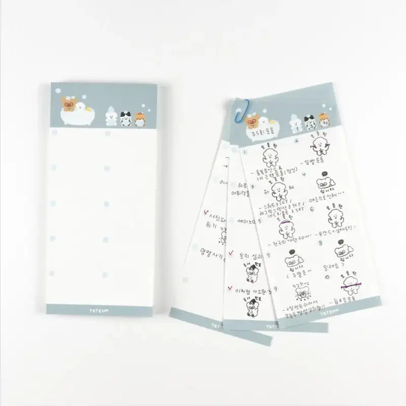 Teteum - Long Memo Pad 2 - Teteum - Stationery - Harumio