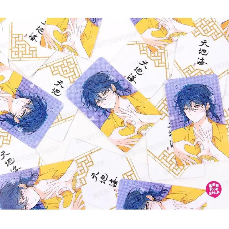 Heaven And Earth - Photo Card + Heart Button (Random) - Webtoon Shop - Accessories - Harumio
