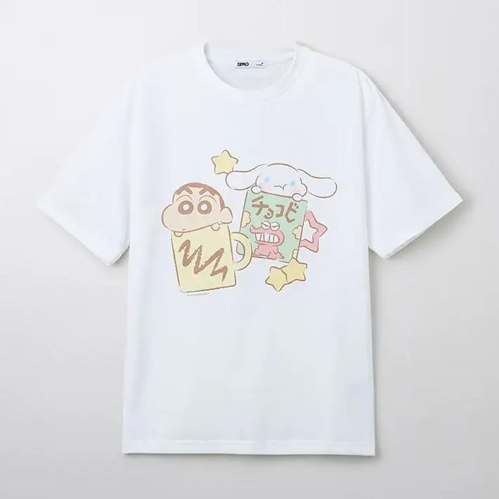 Cinnamoroll X Crayon Shin-chan - Basic Short Sleeve T-Shirt - SPAO - T-Shirt - Harumio