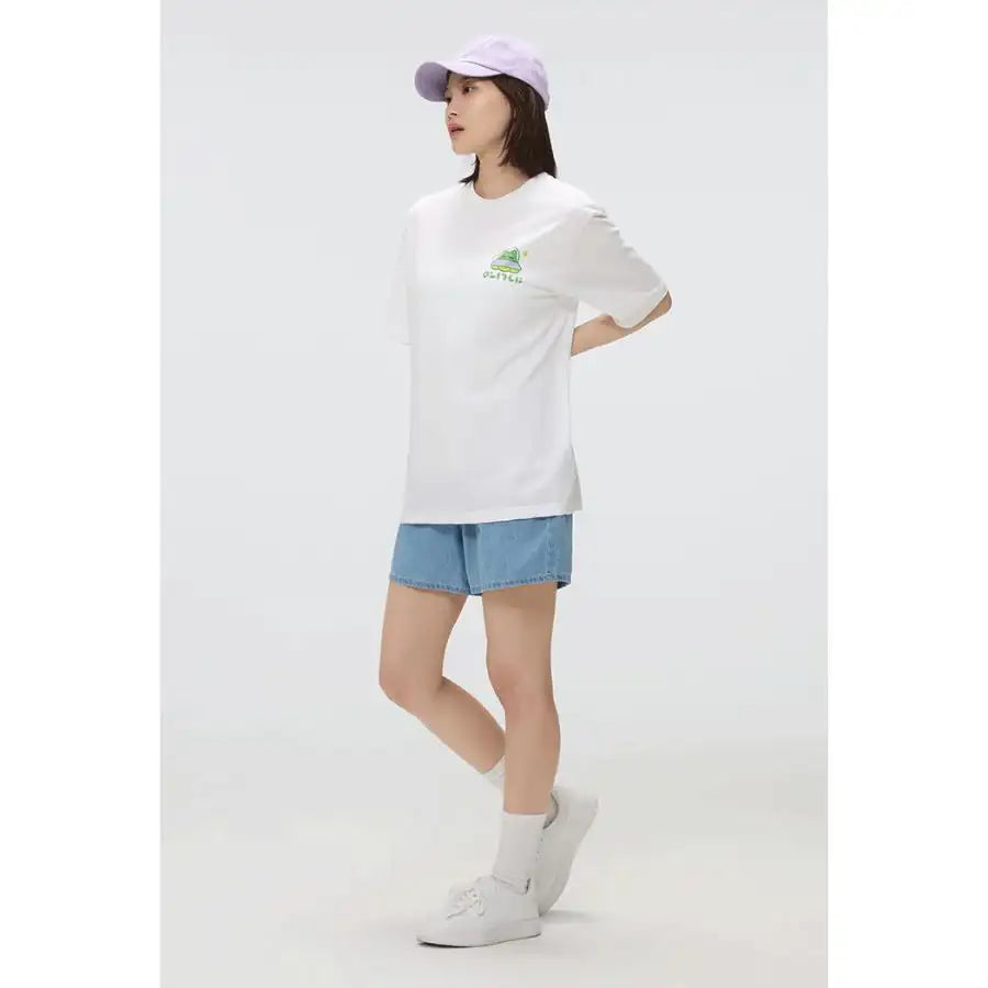 SPAO x Earthling - White Short Sleeve T-Shirt - SPAO - T-Shirt - Harumio