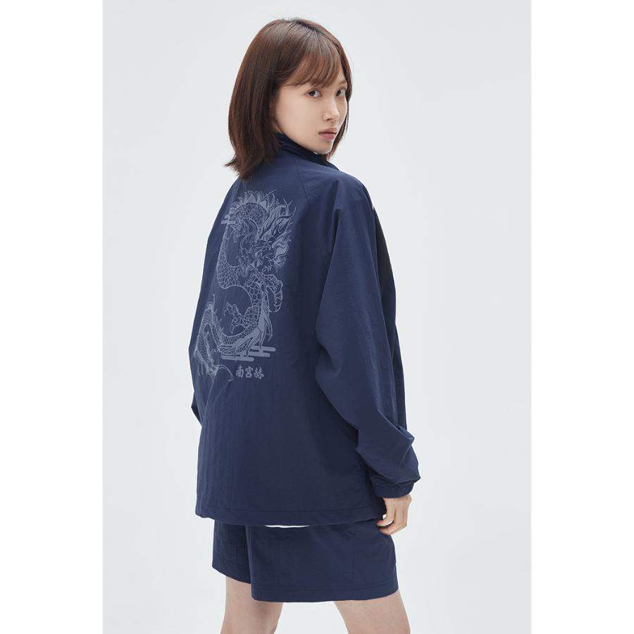 SPAO x Namgung Hyuk - Windbreaker (GLOSSY NAVY) - SPAO - Windbreaker - Harumio