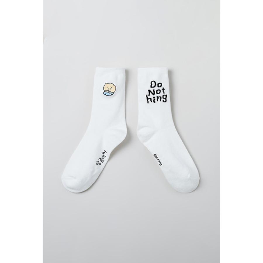SPAO x Manggeureojin Gom - Buangdan Socks (White)