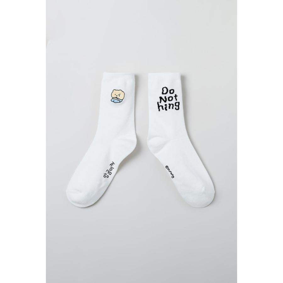 SPAO x Manggeureojin Gom - Buangdan Socks (White) - SPAO - Socks - Harumio