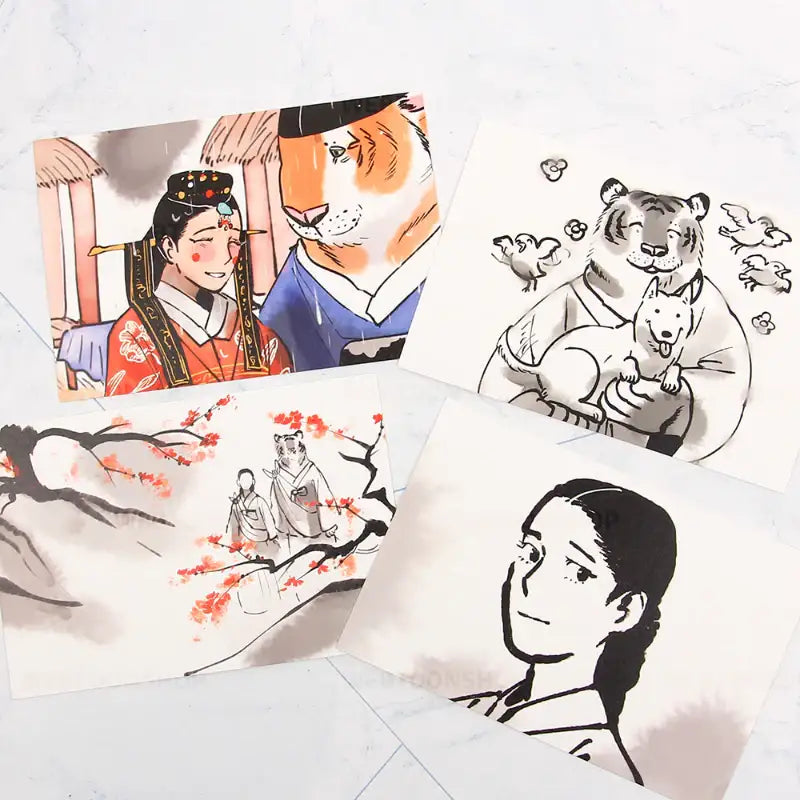 Tale of the Tiger Bride - Postcard Set - Webtoon Shop - Postcards - Harumio