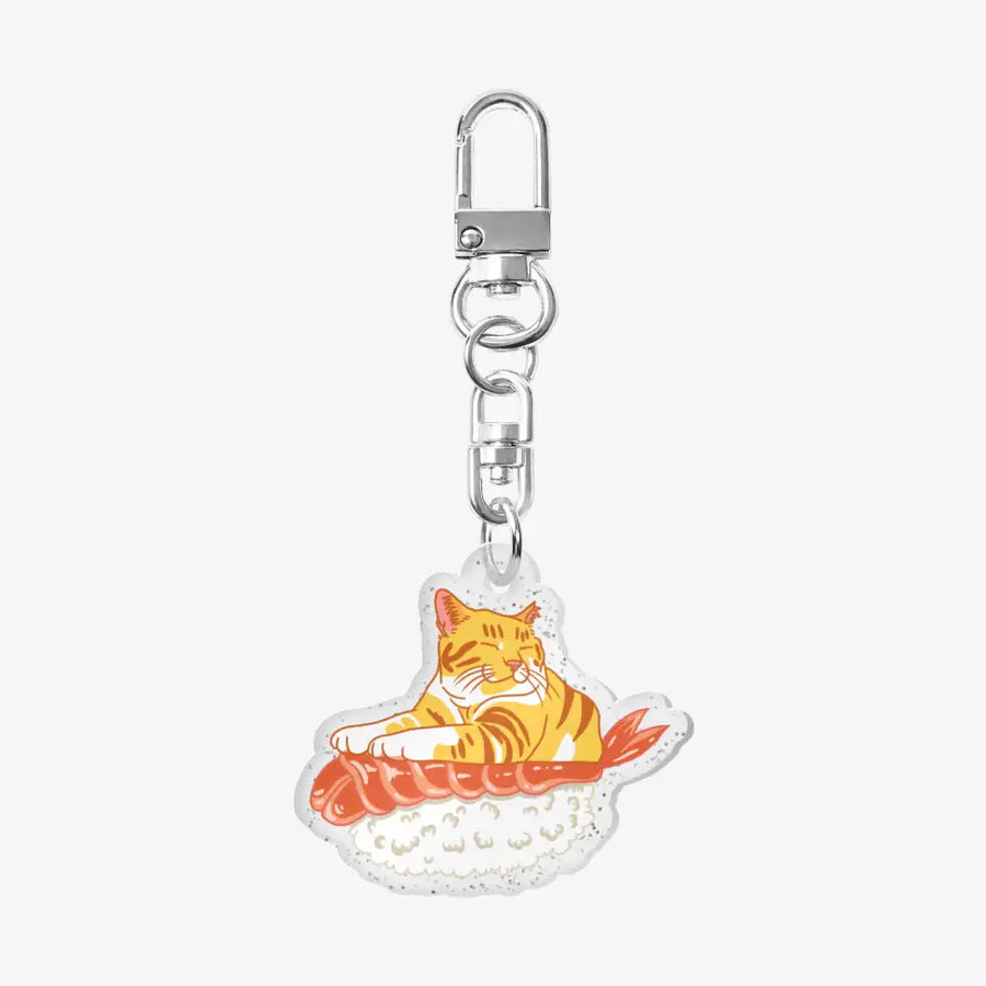 Tattooist Auvers - Cat Sushi Acrylic Keyring - Marpple Shop - Keyring - Harumio