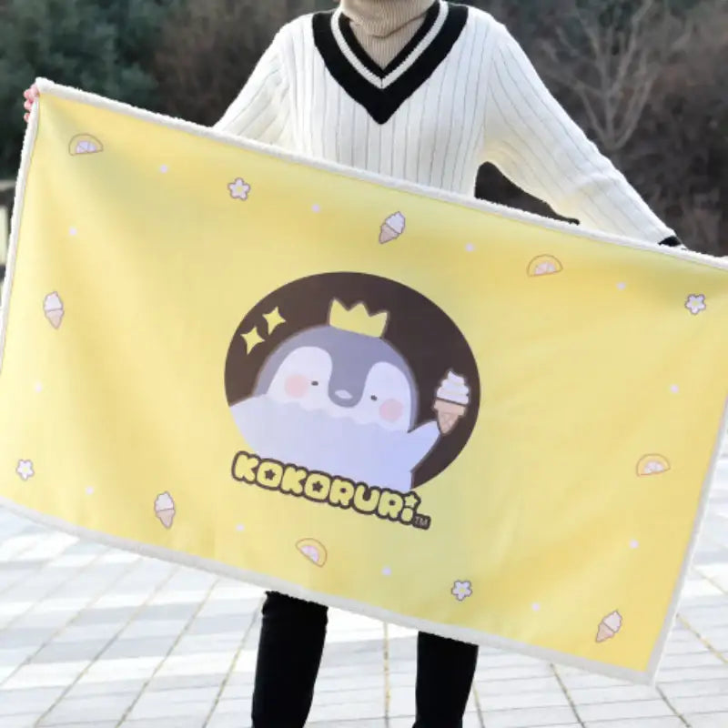 Kokoruri - Fleece Lap Blanket (Yellow) - Soone Content - Fleece Blanket - Harumio