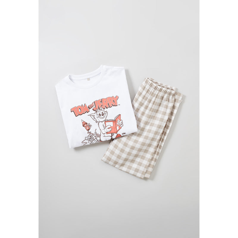SPAO x Tom and Jerry - Round Neck Short Sleeve Pajamas