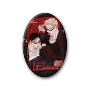 Roses and Champagne - Oval Badge - Himawari Shop - Badge - Harumio