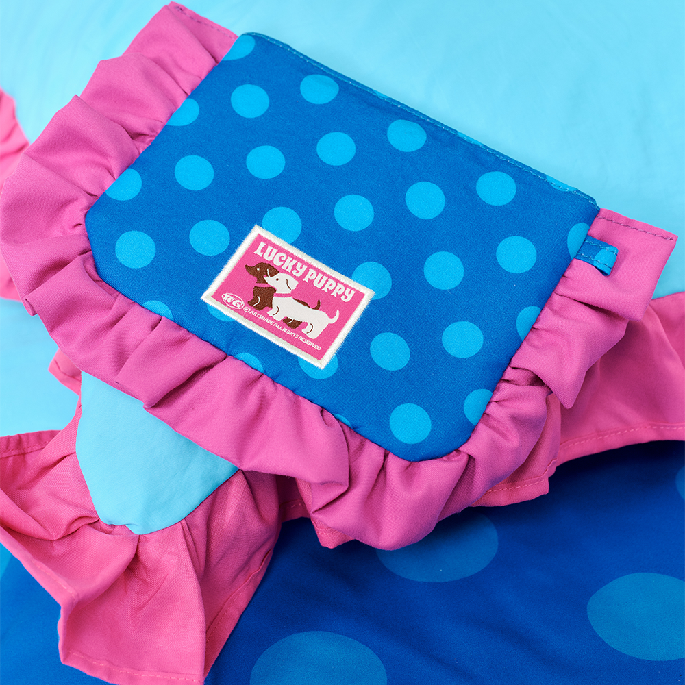 Wiggle Wiggle - Frilled Pouch (Lucky Puppy Purple Dot)