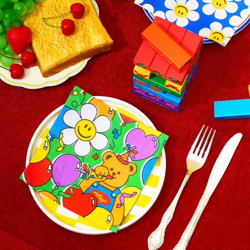 Wiggle Wiggle - Party Napkin 10P Set - Wiggle Wiggle - Napkin - Harumio