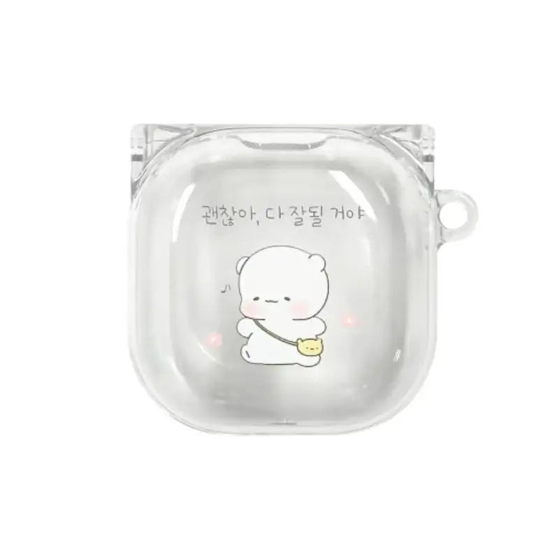 Ggongdal x Artrank - Healing Bear Buds Live Transparent Case - ARTRANK - Buds Cases - Harumio