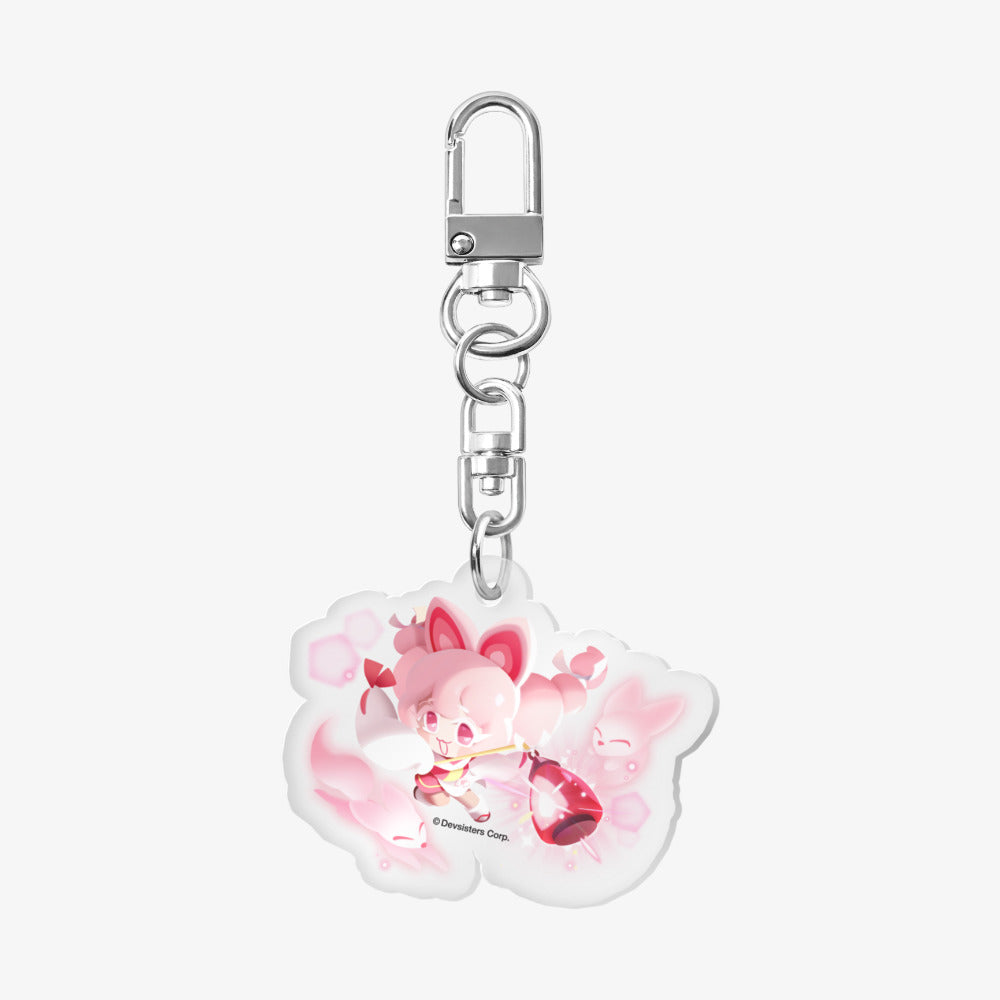 Cookie Run : Tower of Adventure - Strawberry Mochi Cookie Acrylic Keyring - Marpple Shop - Acrylic Keyring - Harumio