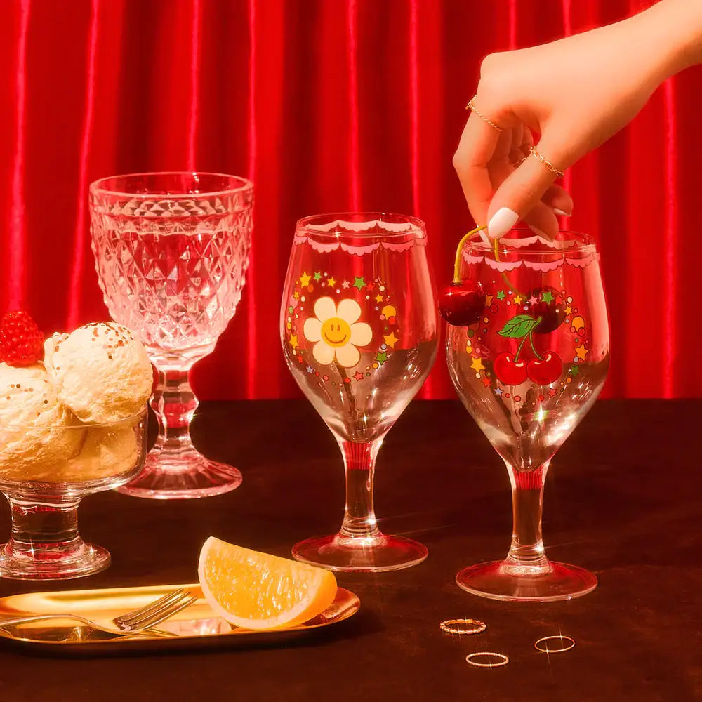 Wiggle Wiggle - Cherry and Bear Goblet Cup Set - Wiggle Wiggle - Home & Living, Accessories - Harumio