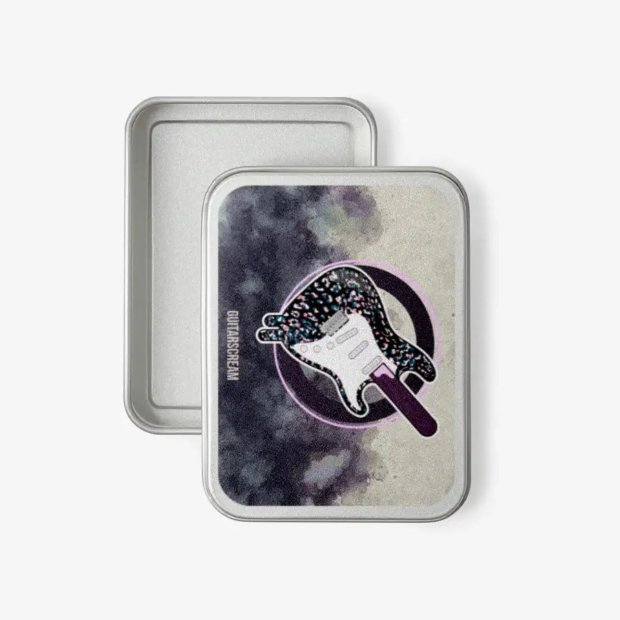 Metal Husky - GUITARSCREAM Dark Purple Leopard Tin Case - Marpple Shop - Tin Case - Harumio