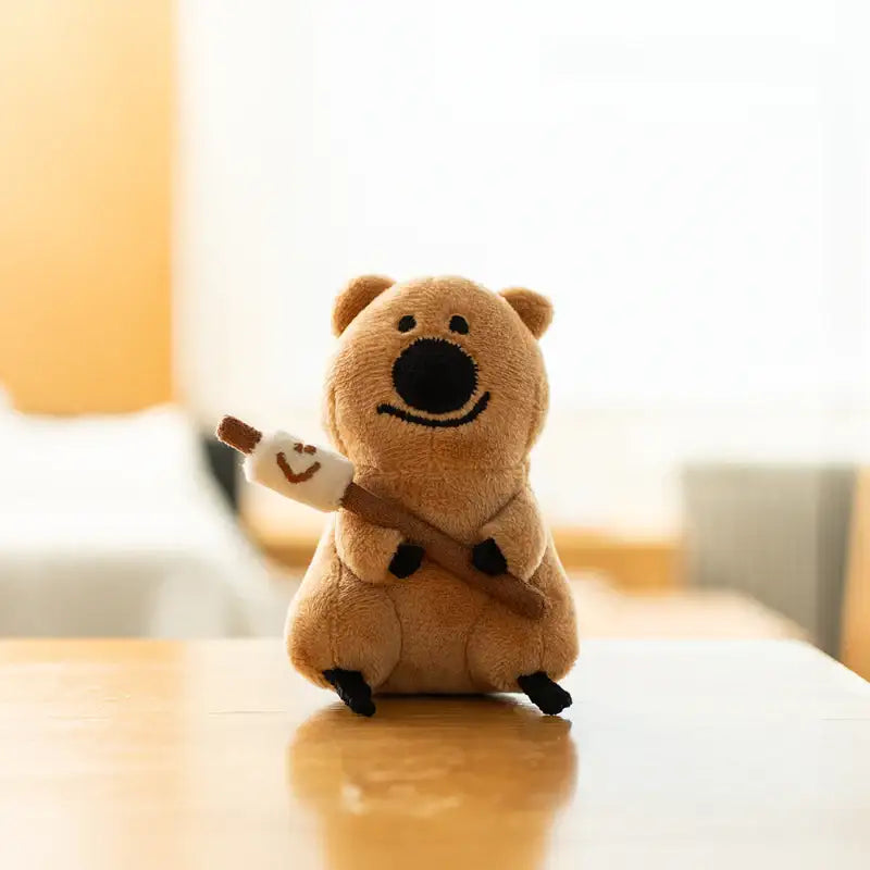 Dinotaeng - S'more Quokka Plush Doll Keyring - Dinotaeng - Doll keyrings - Harumio