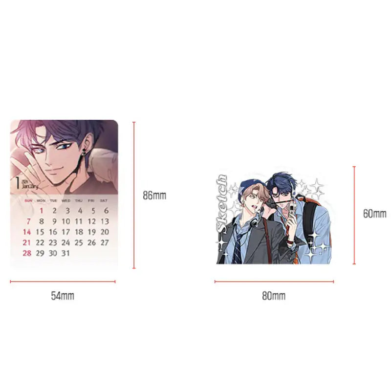 Sketch 2024 Photo Card Calendar Acrylic Stand - Daewon & Book - Calendars - Harumio