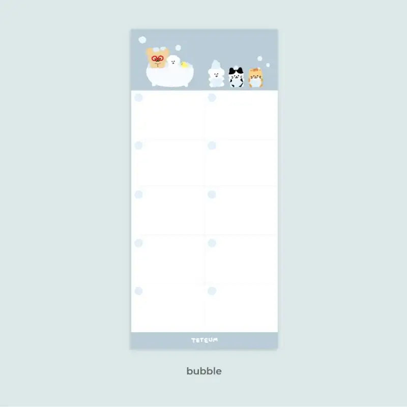 Teteum - Long Memo Pad 2 - Teteum - Stationery - Harumio