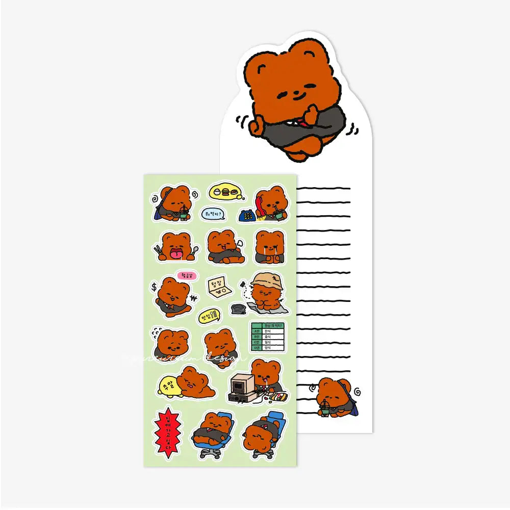 Pureureumdesign - Cupid Bear Work Life Sticker - Pureureumdesign - Sticker - Harumio