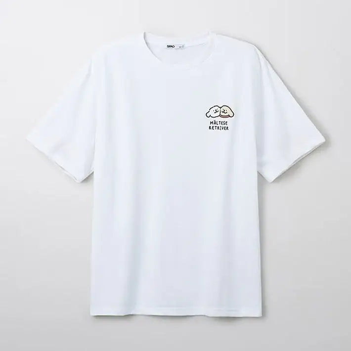 SPAO x Maltese - Short Sleeve T-Shirt (White) - SPAO - T-Shirt - Harumio