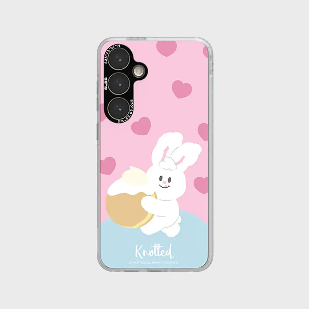 SLBS - Knotted Cream Bunny Impression Case (Galaxy S24 Series) - SLBS - Home & Living, Accessories - Harumio