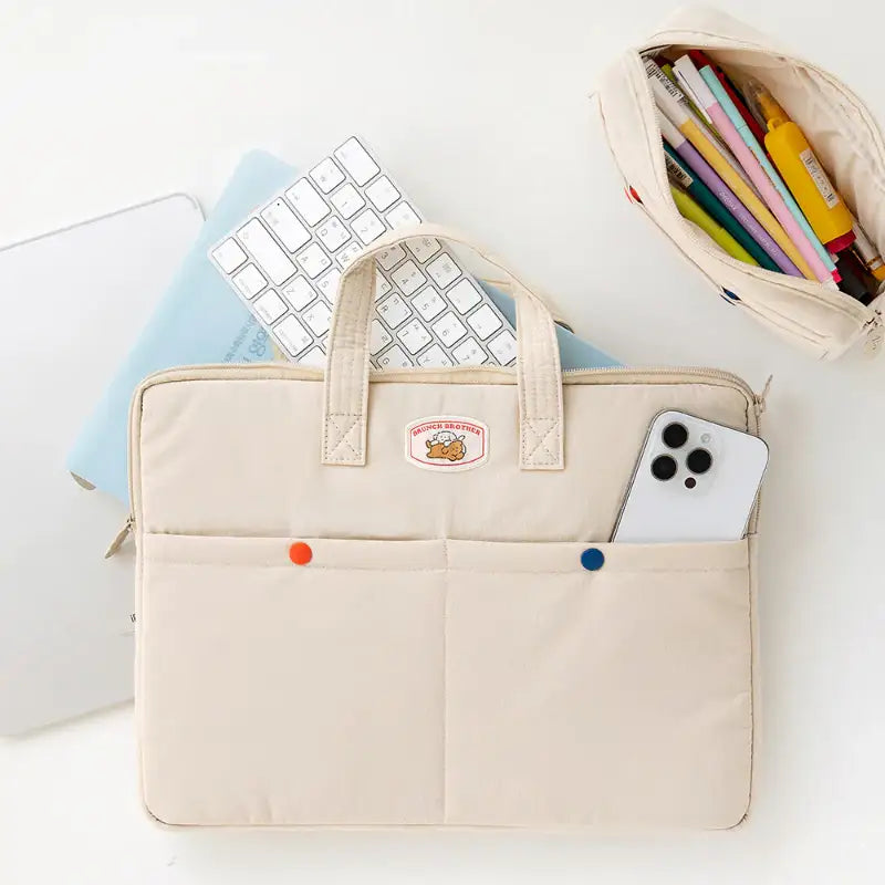 【ROMANE】Brunch Brother 15-inch poodle laptop pouch Romane - Brunch Brother Poodle Laptop Pouch – Harumio
