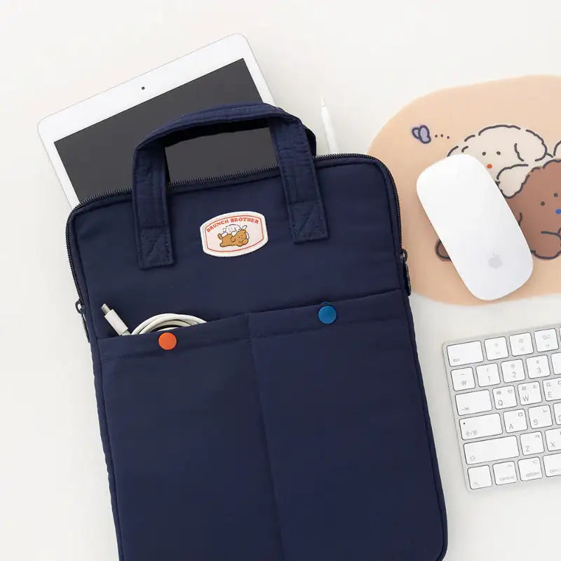 Romane - Brunch Brother Poodle iPad Pouch - Romane - Pouch - Harumio