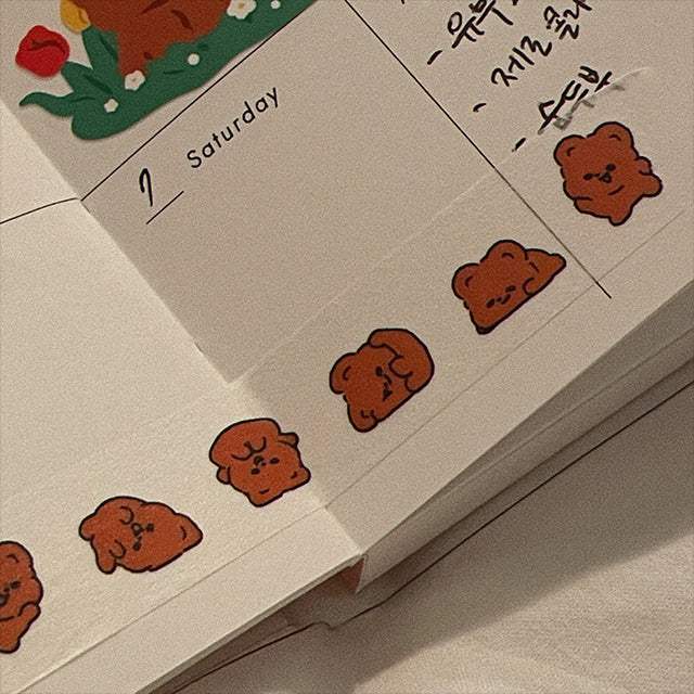Pureureum Design - Cupid Bear Somersault Masking Tape 15mm - Pureureum Design - Home & Living, Accessories - Harumio