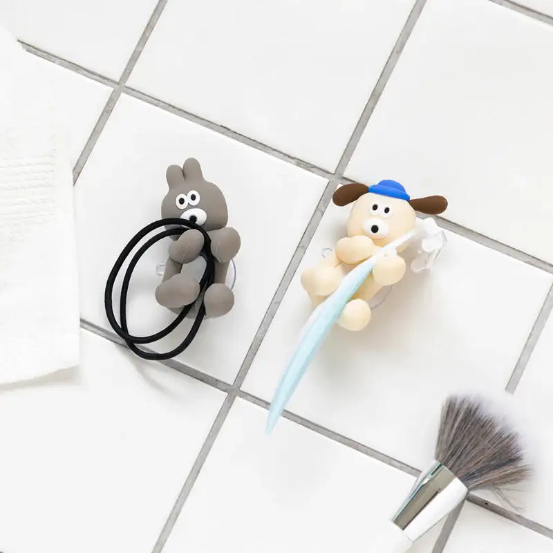 Romane - Brunch Brother Bunny & Puppy Silicone Toothbrush Holder - Romane - Toothbrush Holders - Harumio