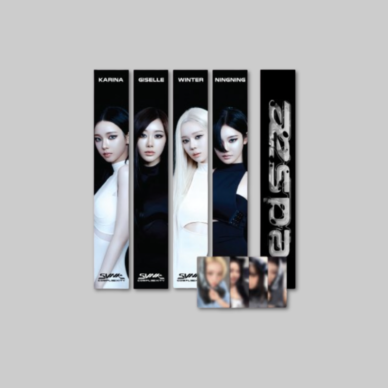 Cheer on aespa with the official SYNK COMPLaeXITY – Slogan Set.