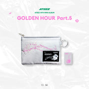 Featuring exclusive GOLDEN HOUR artwork and design elements, this compact pouch is perfect for organizing small essentials such as earbuds, cosmetics, stationery, cards, coins, or other personal items.