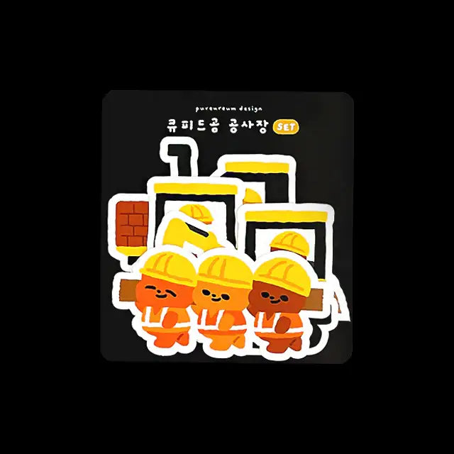 Pureureum Design - Cupid Bear Construction Site Removable Piece Sticker Set - Pureureum Design - Home & Living, Accessories - Harumio