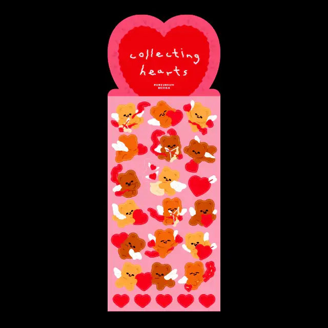 Pureureum Design - Cupid Bear Heart Collect Sticker - Pureureum Design - Home & Living, Accessories - Harumio