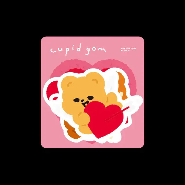 Pureureum Design - Cupid Bear Heart Collecting Sculpture Sticker - Pureureum Design - Home & Living, Accessories - Harumio