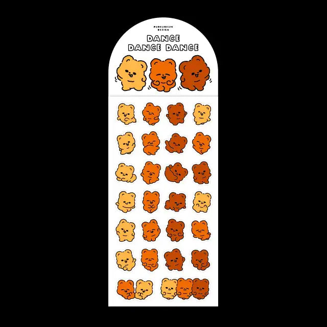 Pureureumdesign - Cupid Bear Dance Dance Dance Sticker - Pureureumdesign - Home & Living, Accessories - Harumio