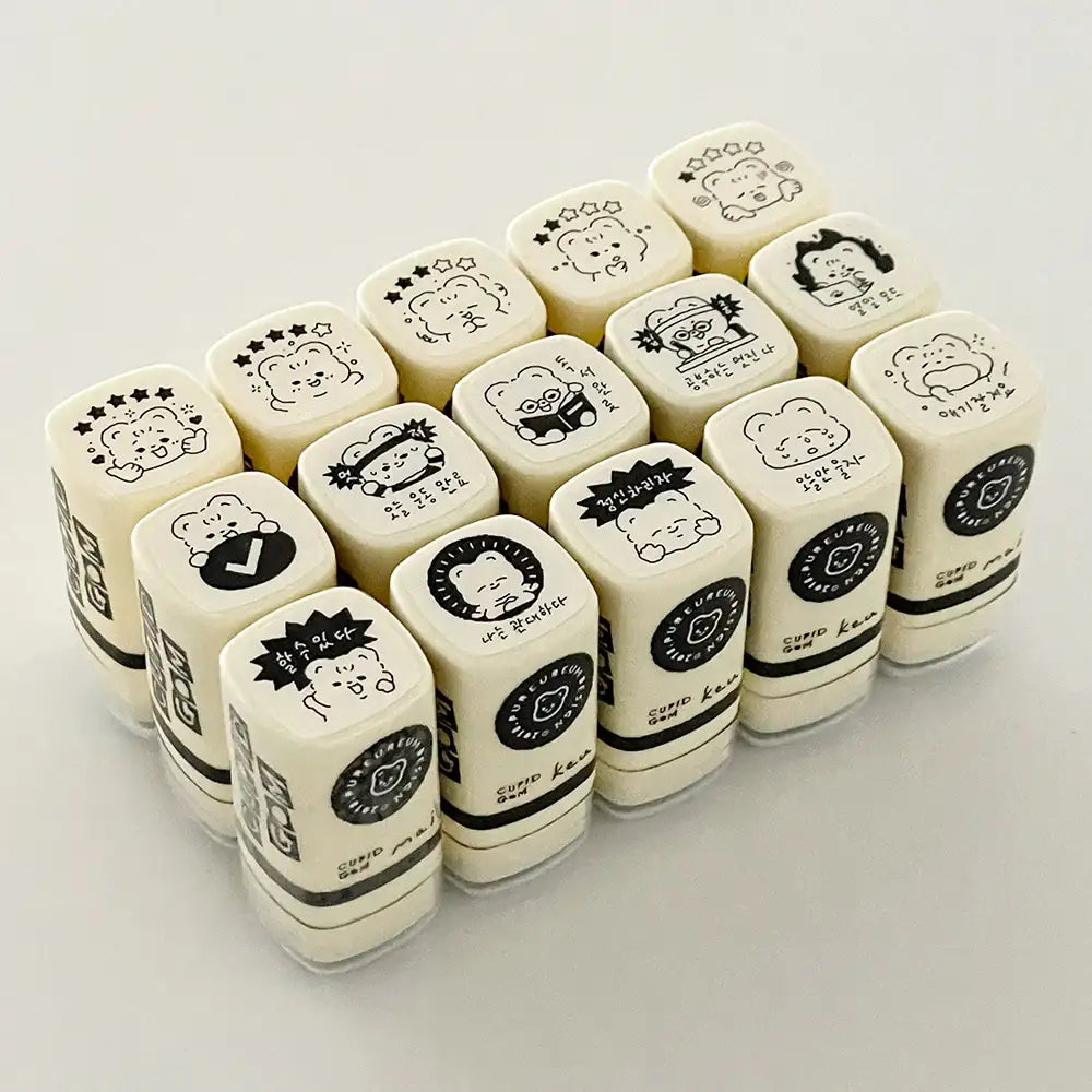 Pureureumdesign - Cupid Bear Stamp Set Ver. 1 - Pureureumdesign - Home & Living, Accessories - Harumio