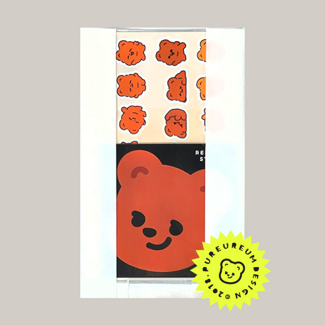 Pureureumdesign - Cupid Bear Removable Sticker Pack