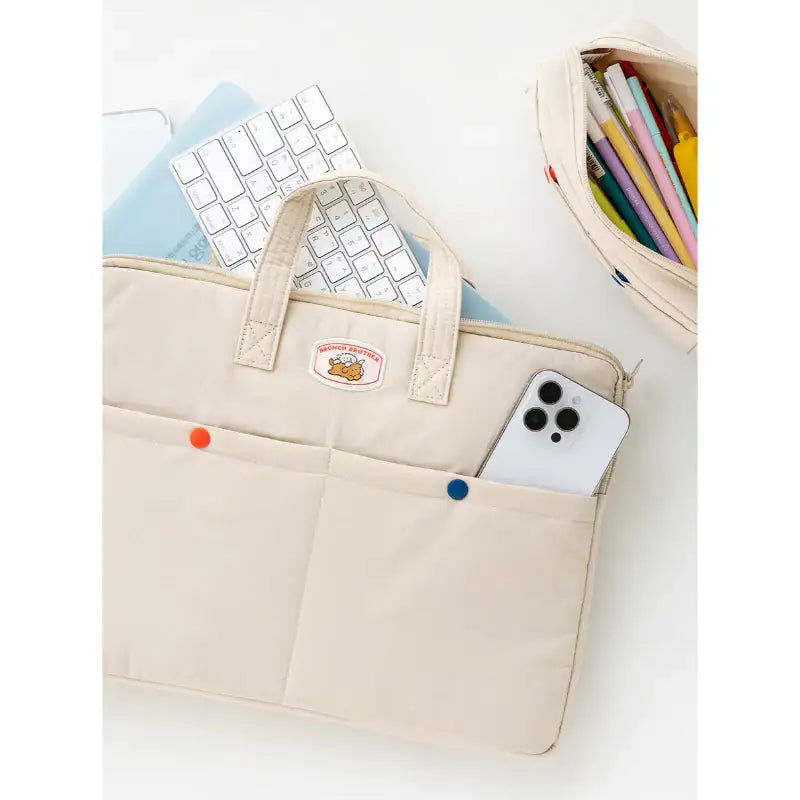 Romane - Brunch Brother Poodle Laptop Pouch - Romane - Laptop Pouch - Harumio