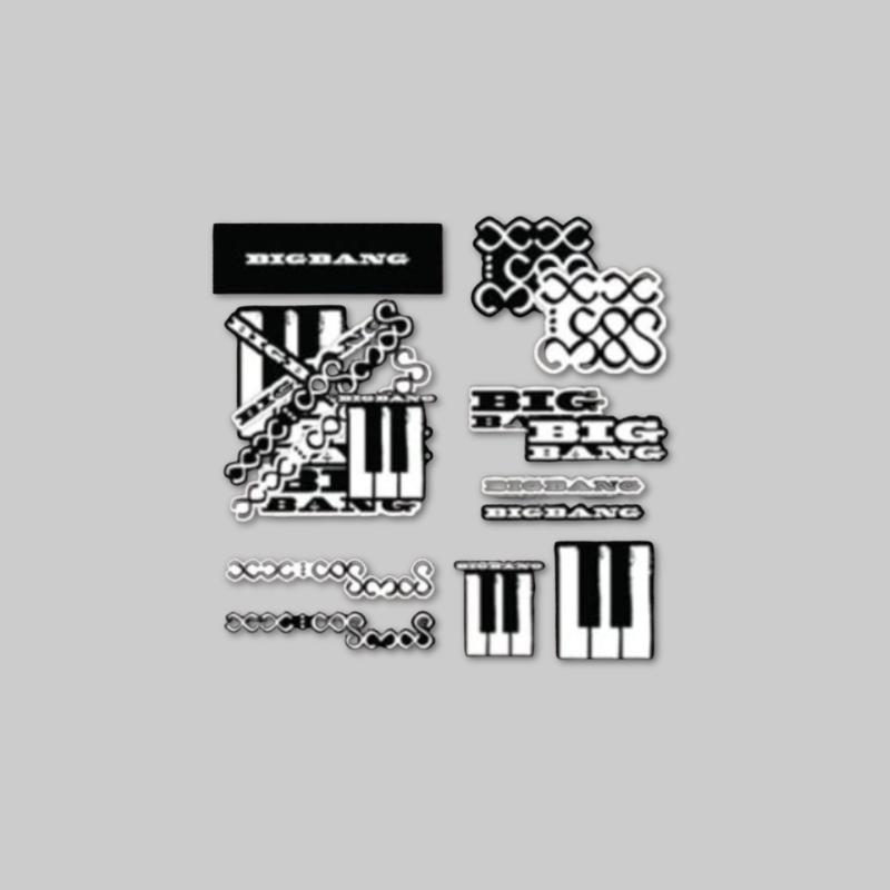 Add a celebratory touch to your everyday essentials with the official BIGBANG: 20th Anniversary – Removable Sticker Set.