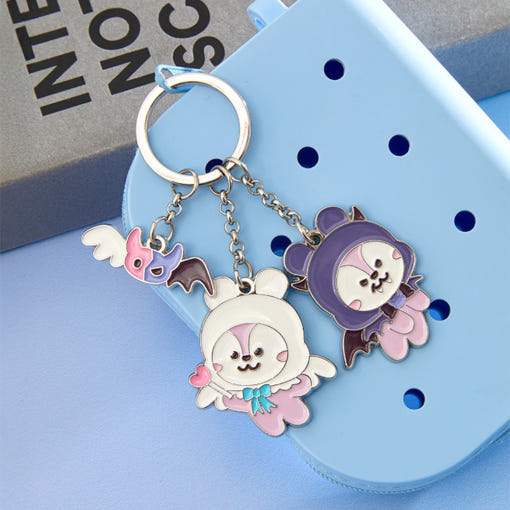 BT21 Angel & Villain - Metal Keyring - LINE FRIENDS SQUARE - Keyring - Harumio