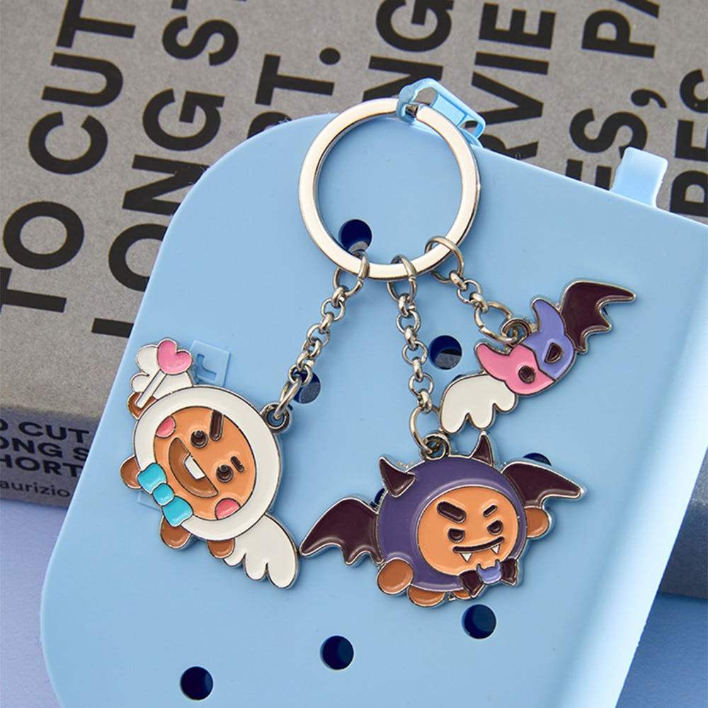 BT21 Angel & Villain - Metal Keyring - LINE FRIENDS SQUARE - Keyring - Harumio