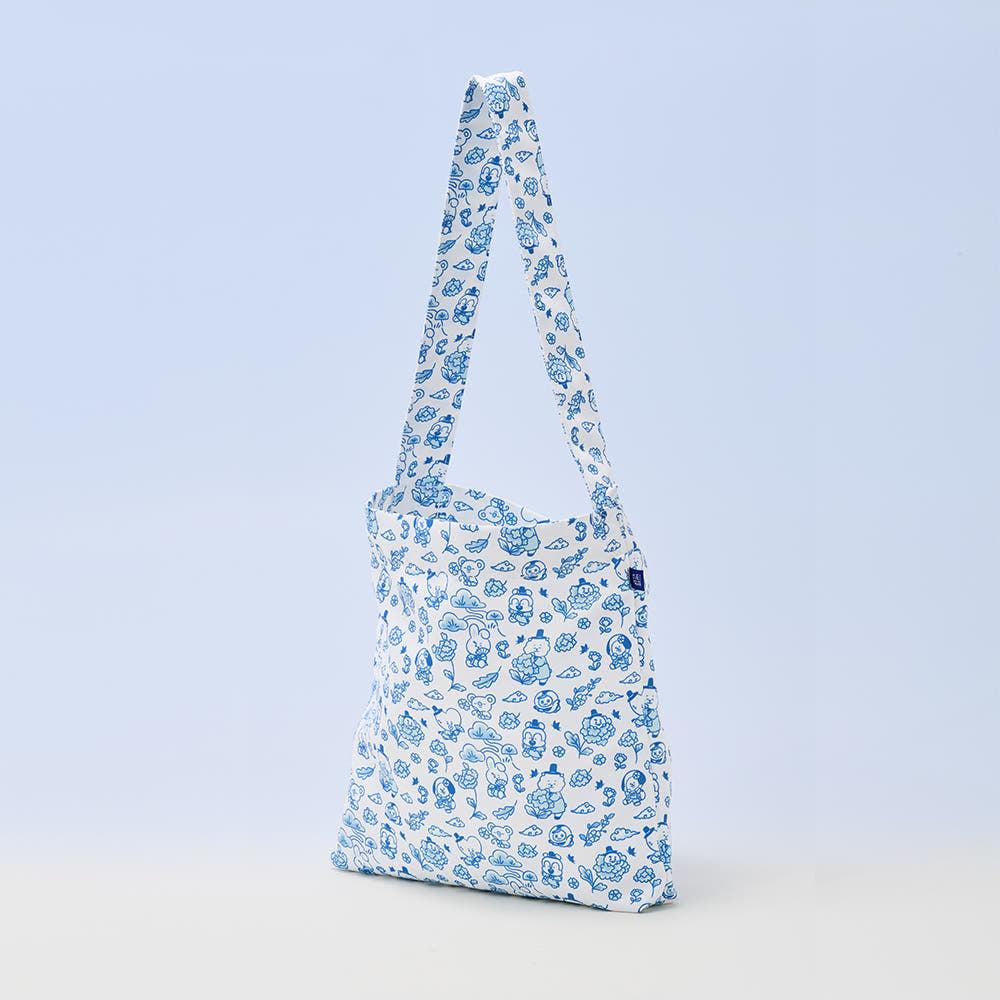 Created as part of the BT21: K-Hangari collection, this collectible tote bag features adorable BT21 character artwork inspired by the traditional Korean hangari theme.
