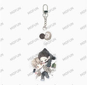 Between The Lines - Judochi & Dotol Acrylic Key Ring - Mofun - Acrylic Keyring - Harumio