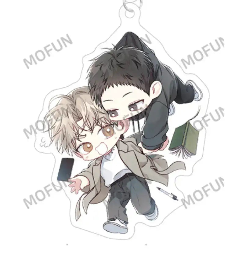 Between The Lines - Judochi & Dotol Acrylic Key Ring - Mofun - Acrylic Keyring - Harumio