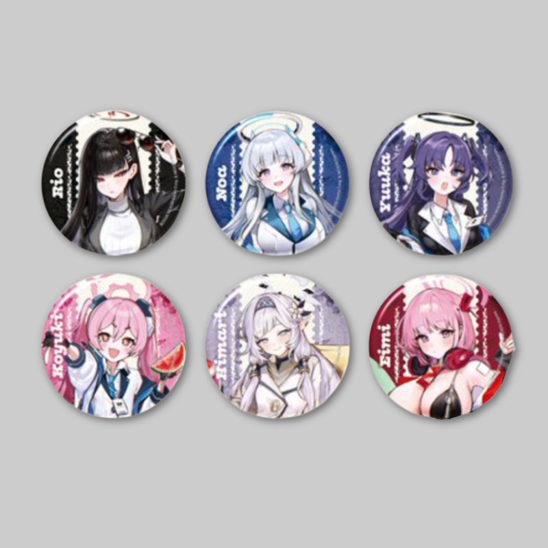 Collect your favorite Blue Archive characters with the official Blue Archive x ANIPLUS – LD Can Badge (Random).