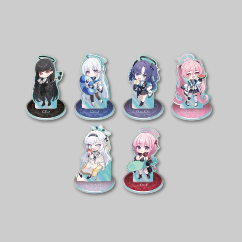 Add a cute touch to your collection with the official Blue Archive x ANIPLUS – SD Holographic Acrylic Stand.