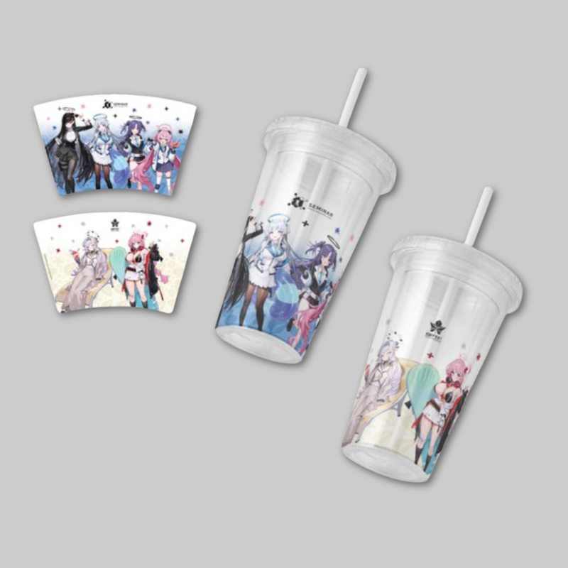 Stay refreshed while showcasing your favorite Blue Archive characters with the official Blue Archive x ANIPLUS – Transparent Tumbler.