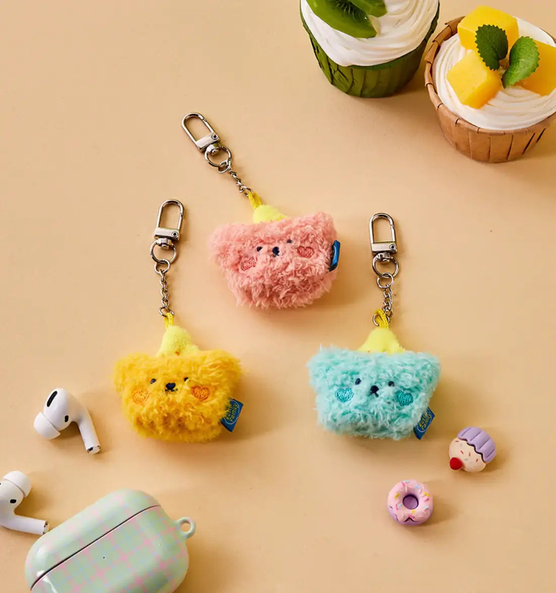 Butter - BT Syrup Bear Face Keyring Set - Modern House - Keyring - Harumio