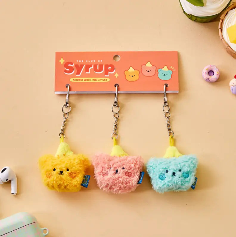 Butter - BT Syrup Bear Face Keyring Set - Modern House - Keyring - Harumio