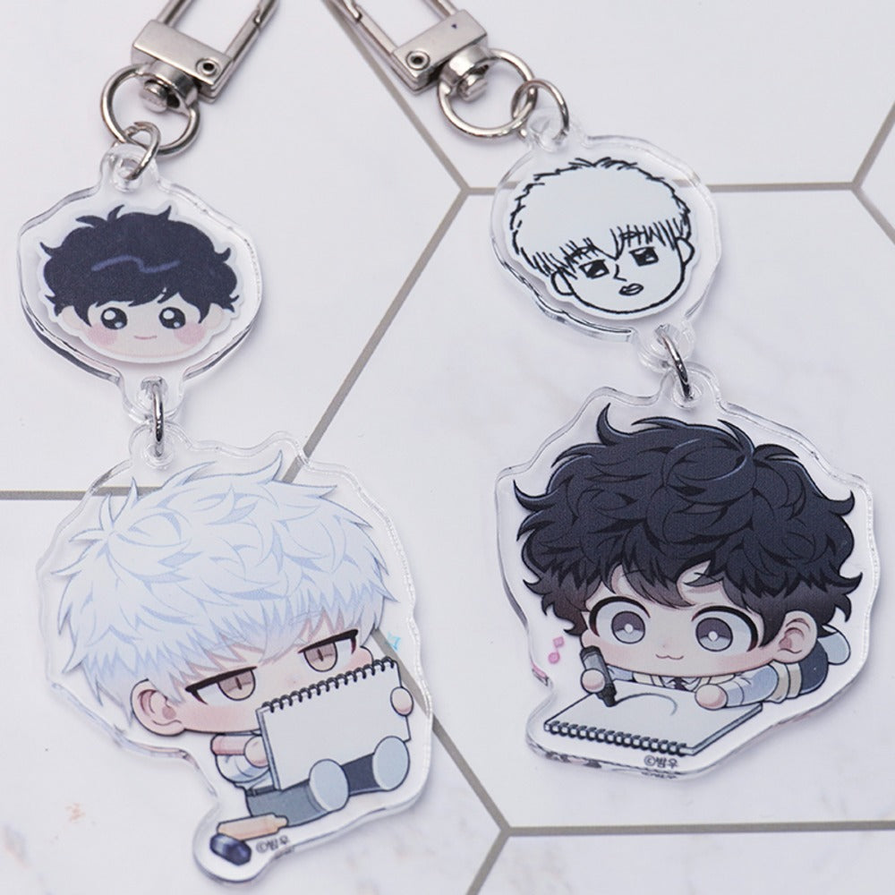 This collectible acrylic keyring features exclusive artwork inspired by Cherry Blossoms After Winter.